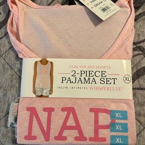 Two piece pajama set.